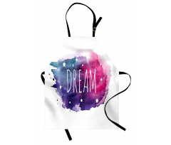 Words with Stars Watercolors Apron