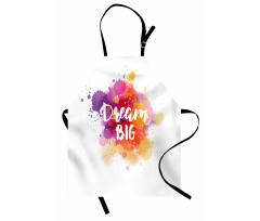 Modern Dream Big Calligraphy Apron