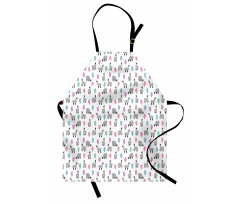 Llamas and Colorful Cacti Apron