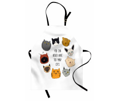 Wording Love Whiskers Happy Apron