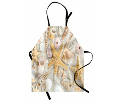 Assorted Seashells Sand Beach Apron