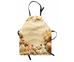 Blurry Ocean Seashells Sandy Apron