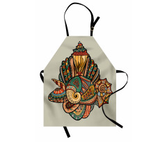 Abstract Seashell Art Apron