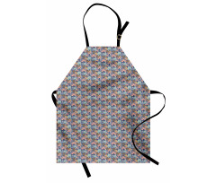 Retro Leaves and Plants Art Apron