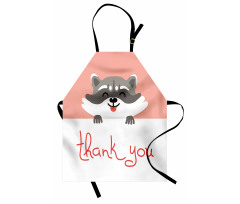 Cheerful Cartoon Raccoon Apron