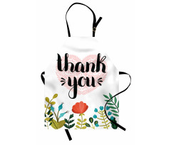 Heart Flowers and Leaves Apron