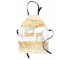 Yellow Tone Dots Cursive Apron