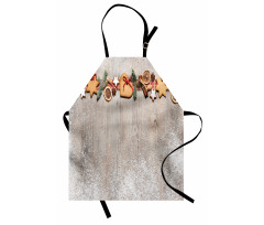 Christmas Themed on Wood Apron