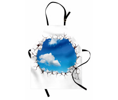 Clouds Scene from Crack Modern Apron