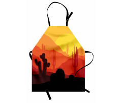 Western Cactus Silhouettes Apron