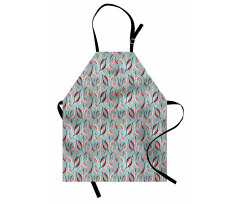 Abstract Birds and Leaves Apron