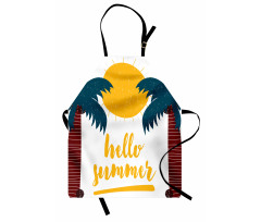 Calligraphy Hello Summer Apron