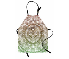 Ethnic Leafy Round Ornate Apron