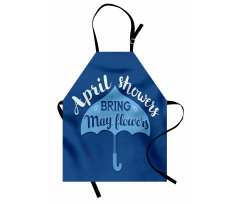 Umbrella Words April and May Apron