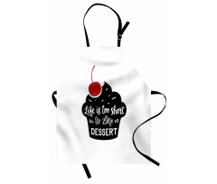 Pastry Silhouette Words Apron