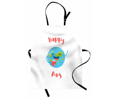 Earth with a Coffee Cup Apron
