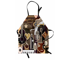 Musical Instruments Abstract Apron