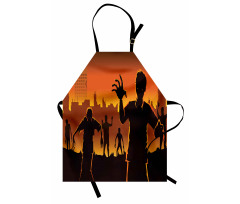 Abandoned City Halloween Apron