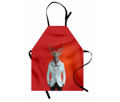 Moose Animal Person in Suit Apron