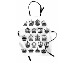 Royal Medieval Crowns Vintage Apron