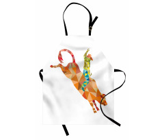 Geometric Fractal Cowboy Bull Apron