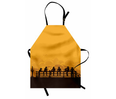 Cowboys Sitting on the Fence Apron