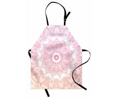 Outline Style Flowers Apron