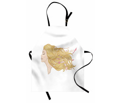 Young Lady with Hair Beads Apron