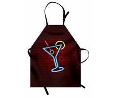 Cocktail Glass over Brick Wall Apron