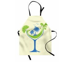 Cocktail Beach Bar with Glass Apron