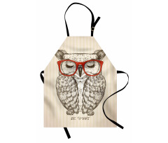 Owl with Be Smart Lettering Apron