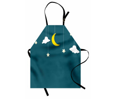 Moon Stars Hanging on Threads Apron