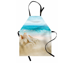 Pastel Beach Scene Apron