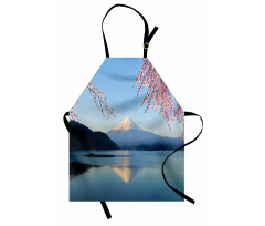 Japan Mountain and Sakura Apron