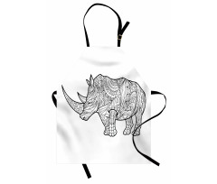 Animal Sketch with Flowers Apron