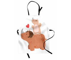 Mother and Calf with Heart Apron