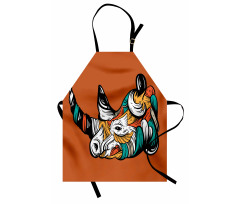 Colorful Animal Portrait Boho Apron