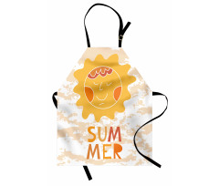 Sun on a Grunge Background Apron