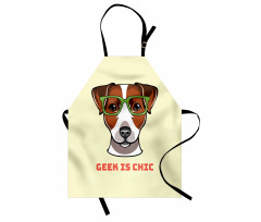 Dog in Smart Glasses Apron