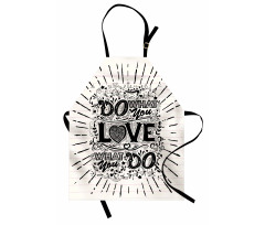 Hand-lettering and Swirls Apron