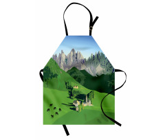 Alpine Mountains Meadow Apron