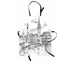 Sketch Style Zurich Apron