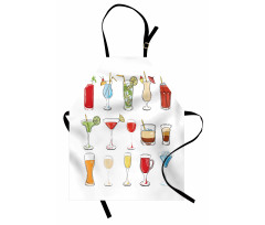 Alcoholic Drinks Art Apron