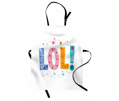 Message Expression Floral Apron