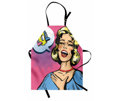 Laughing Woman with Closed Eyes Apron