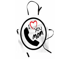 I Love You Mom Message Apron