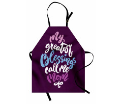 Calligraphic Message Mother Apron