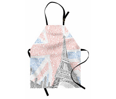 Eiffel Tower on Union Jack Apron