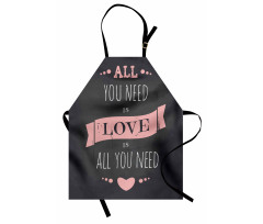 Drawn Letters Chalkboard Apron