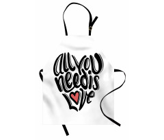 Hand-written Little Heart Apron